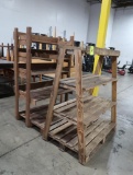 wooden merchandising racks