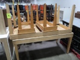 wooden tables