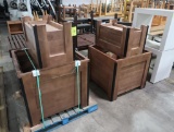 new wooden bins