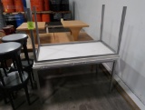 tables, steel frame w/ laminate tops