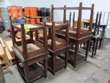wooden tables