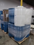 16) plastic & 1) paperboard barrels