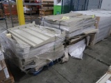 pallets of gondola shelving, mostly Madix & Streater