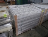 pallet of wire shelves