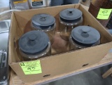 glass jars w/ sealing lids