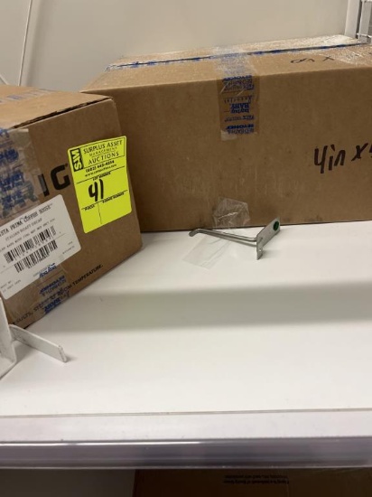 Group of shelving hooks and clips