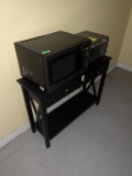 Microwave, Toaster Oven and Table