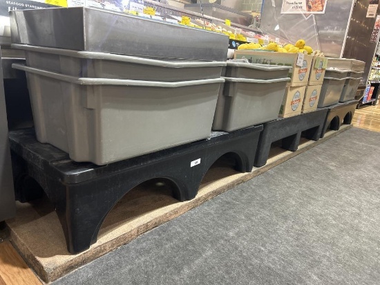 Group Of Dunnage In Front Of Seafood Case