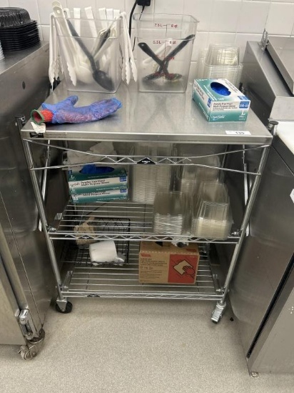 27in x 21in x 38in Stainless Top Metro Cart