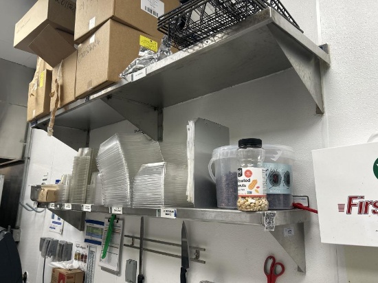 6ft Stainless Steel Wall Shelves