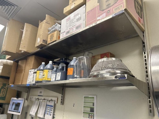 Group Of Stainless Steel Wall Shelves