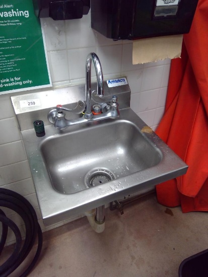 Hand Sink W/ Soap And Paper Towel Dispenser
