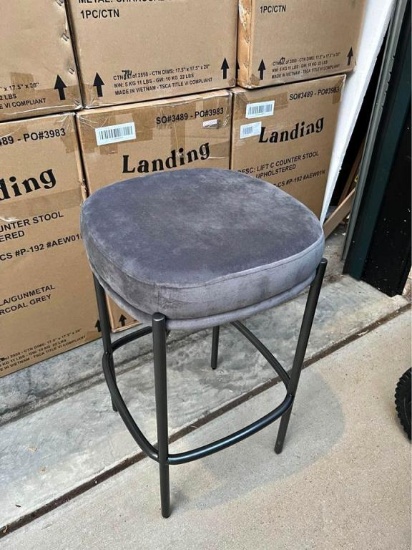 Landing Furniture Charcoal Gray Counter Stool