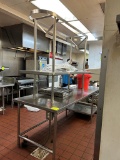 102in Stainless Work Table W/ Overshelf And Rack