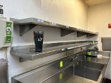 114in x 15in Stainless Steel Wall Shelves