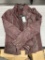 Corbani Women's Burgundy Lambskin Moto Jacket S