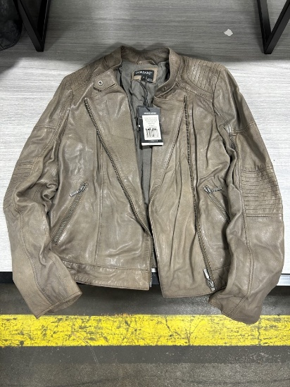 Corbani Women's Asymmetrical Leather Jacket S