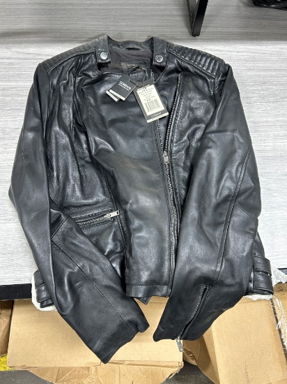 Corbani Women's Asymmetrical Leather Jacket M