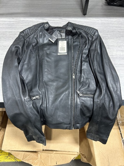 Corbani Women's Asymmetrical Leather Jacket M