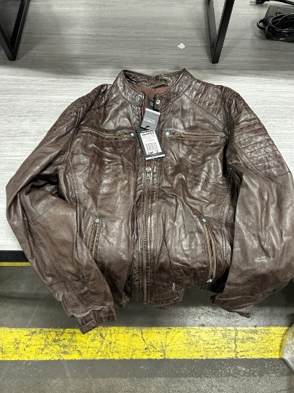 Corbani Men's Leather Café Racer Jacket S