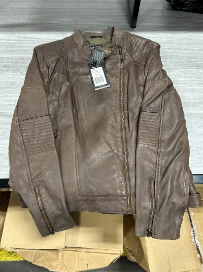 Corbani Women's Asymmetrical Leather Jacket L