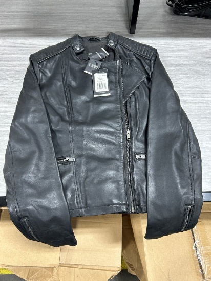 Corbani Women's Asymmetrical Leather Jacket S