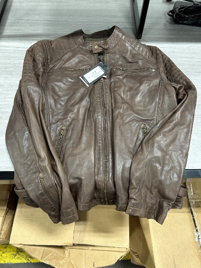 Corbani Men's Leather Café Racer Jacket S