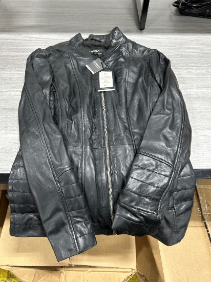 Corbani Women's Lambskin Mid Length Moto Jacket M