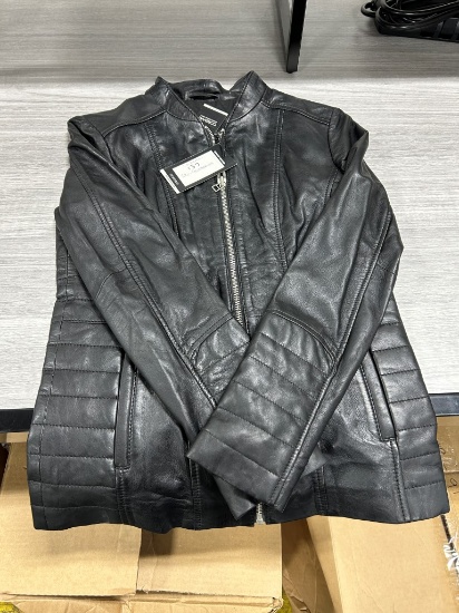 Corbani Women's Leather Biker Jacket S