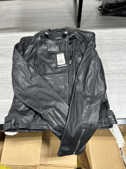 Corbani Women's Asymmetrical Leather Jacket M