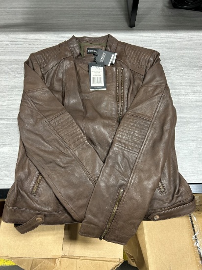 Corbani Women's Asymmetrical Leather Jacket M