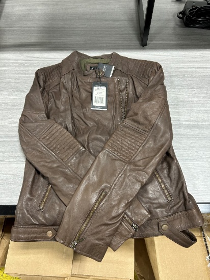 Corbani Women's Asymmetrical Leather Jacket M