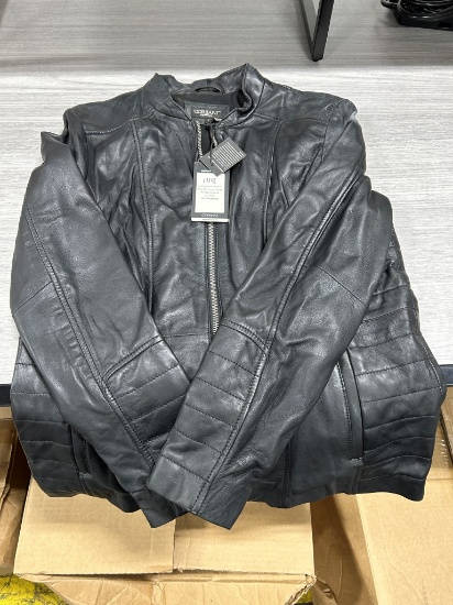 Corbani Women's Long Lambskin Moto Jacket L