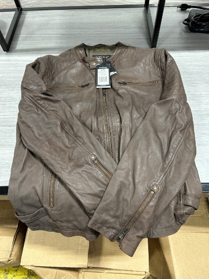 Corbani Men's Café Racer Leather Jacket XL