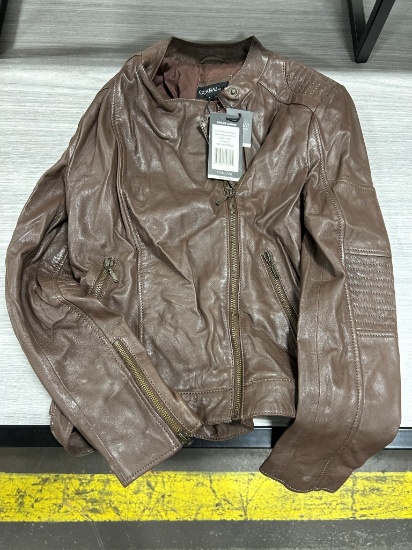 Corbani Women's Asymmetrical Leather Jacket S