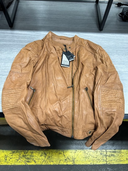 Corbani Women's Asymmetrical Leather Jacket XL