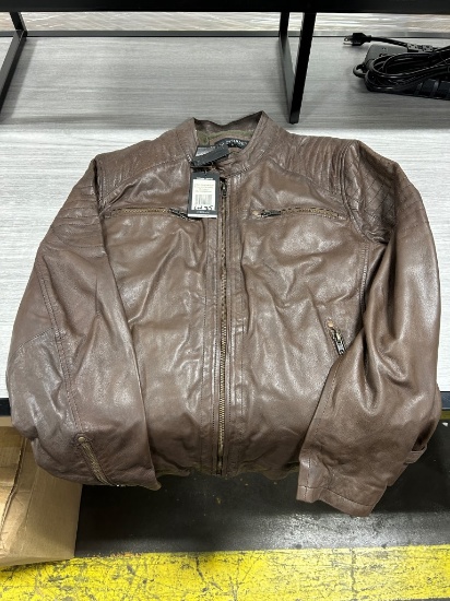 Corbani Men's Café Racer Leather Jacket XL