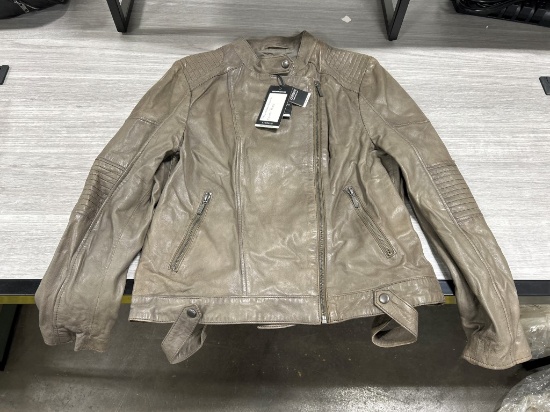 Corbani Women's Asymmetrical Leather Jacket L