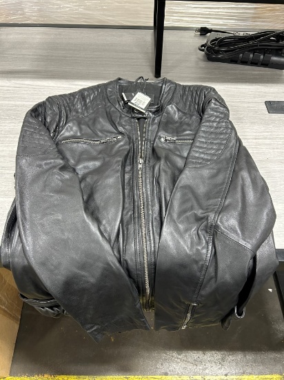 Corbani Men's Vintage Café Racer Leather Jacket XXL
