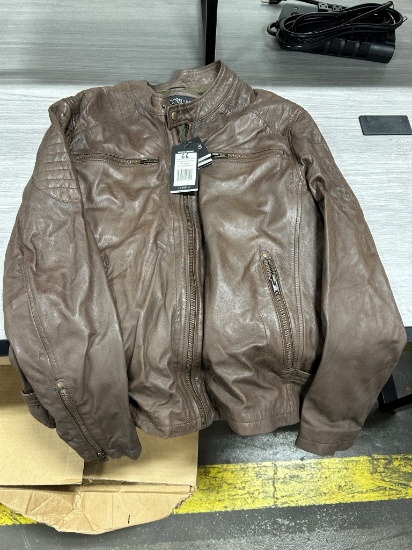 Corbani Men's Café Racer Leather Jacket XL
