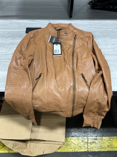 Corbani Women's Asymmetrical Leather Jacket S