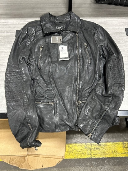 Corbani Women's Lambskin Asymmetrical Bomber Jacket S