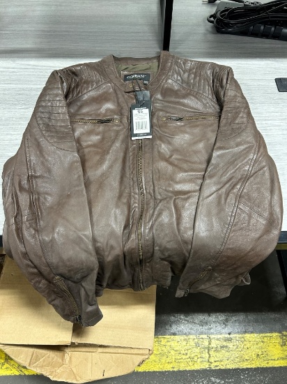 Corbani Men's Café Racer Leather Jacket XXL