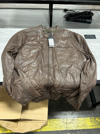 Corbani Men's Café Racer Leather Jacket XXL