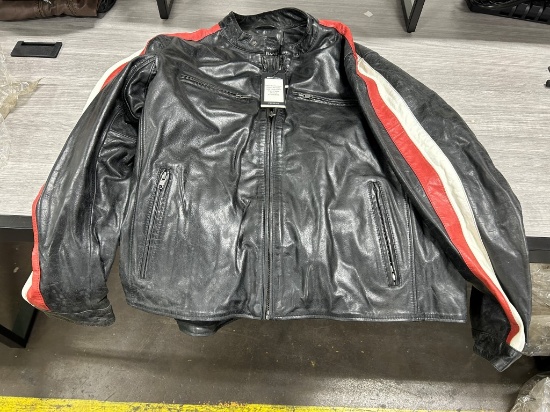 Corbani Men's Lambskin Leather Racer Jacket XXL