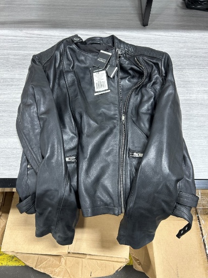 Corbani Women's Asymmetrical Leather Jacket L