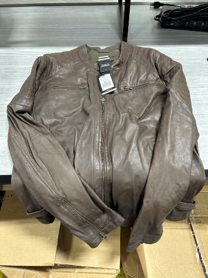 Corbani Men's Café Racer Leather Jacket XL