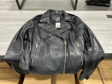 Corbani Women's Leather Biker Jacket W/ Gold Hardware XL