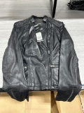 Corbani Women's Asymmetrical Leather Jacket S