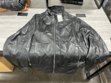 Corbani Men's Black Leather Moto Jacket L